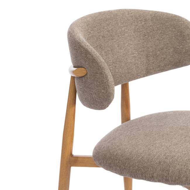 Стул обеденный Belsay/Белси / 2 шт. в упаковке велюр/металл, светло-коричневый/натуральный, 46х53х76,5см (Комплект из 2 шт.) светло-коричневый меланж велюр/металл