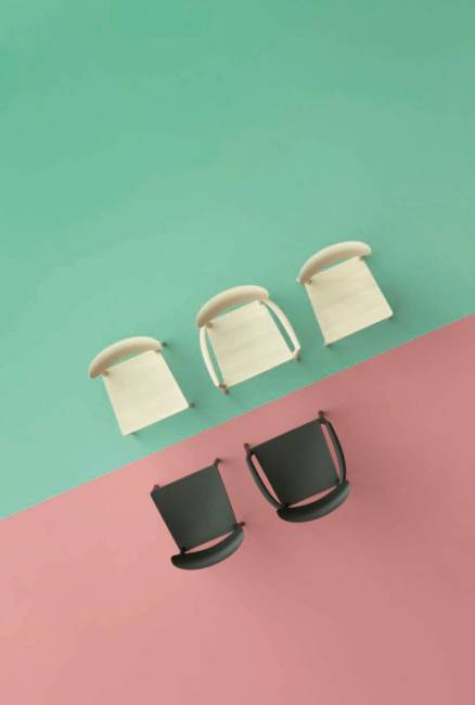 Стул деревянный Tivoli черный ясень 480х530х780 мм