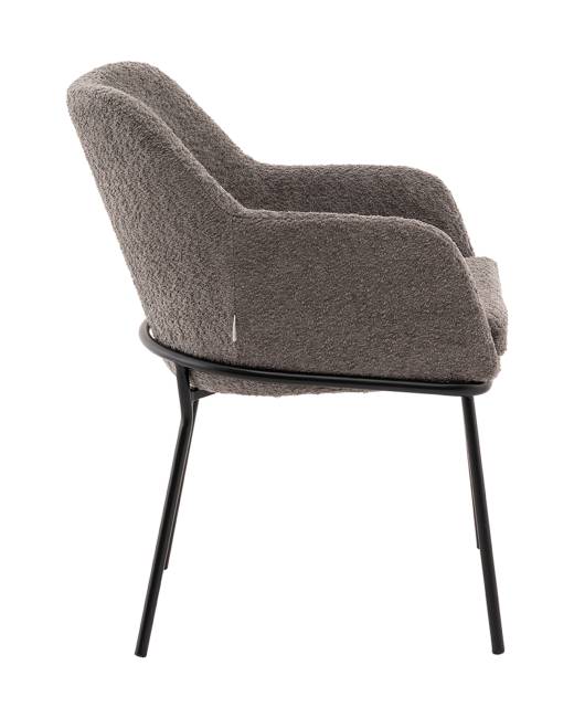 Стул с подлокотниками Кози new ткань букле тёмно-серый