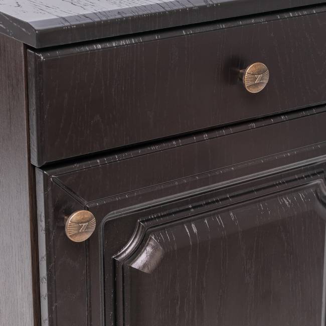 Тумба комбинированная Leset Локи 3 Дуб фактурный шоколад, Венге