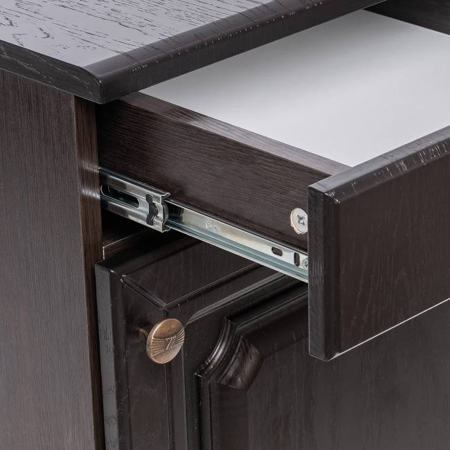 Тумба комбинированная Leset Локи 3 Дуб фактурный шоколад, Венге