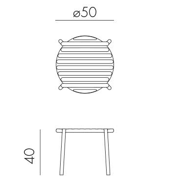Столик пластиковый журнальный Doga капучино Ø500х400 мм