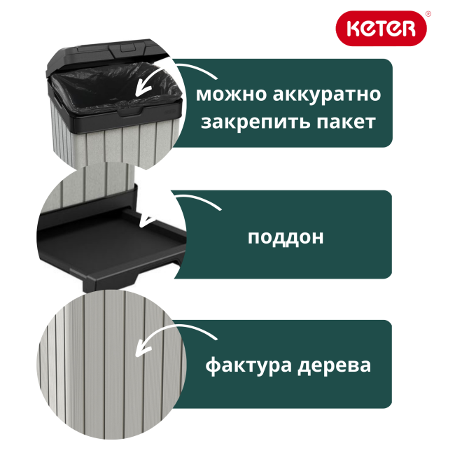 Мусорный бак Рокфорд 125 литров