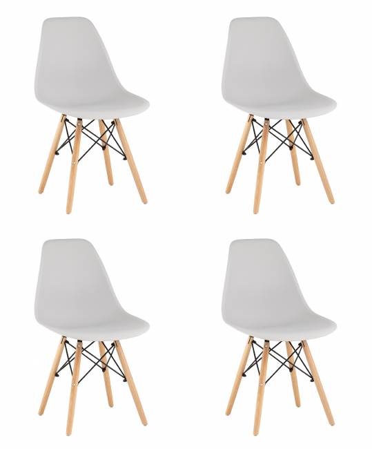 Стул Eames Style DSW светло-серый x4