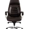 Кресло офисное / Порше / Porsche / коричневая экокожа / алюминий крестовина