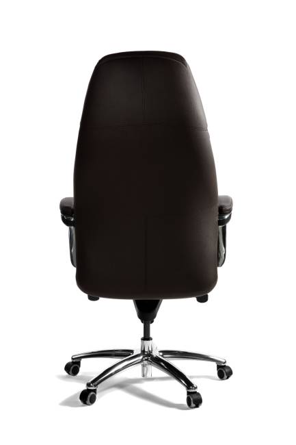 Кресло офисное / Порше / Porsche / коричневая экокожа / алюминий крестовина