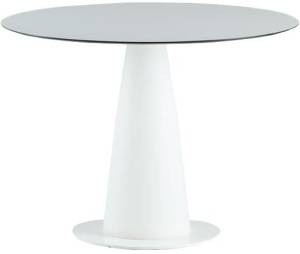 Стол из HPL пластика светящийся Hopla Lighting белый Ø1000х720 мм