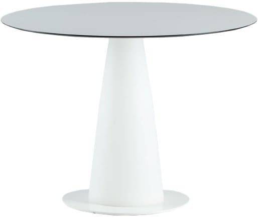Стол из HPL пластика светящийся Hopla Lighting белый Ø1000х720 мм