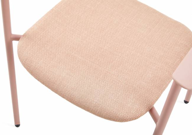 Стул Eila с подушкой пластик розовый