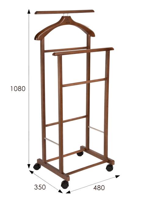 Вешалка костюмная на колесах В 22Н средне-коричневый