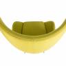 Кресло дизайнерское DOBRIN EGG, светло-зеленая ткань AF3