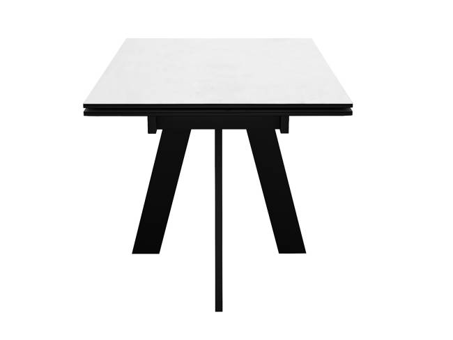 Стол DikLine SKM110 Керамика Mono white (белый матовый)/подстолье черное Стол DikLine SKM110 Керамика Mono white (белый матовый)/подстолье черное