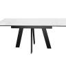 Стол DikLine SKM110 Керамика Mono white (белый матовый)/подстолье черное Стол DikLine SKM110 Керамика Mono white (белый матовый)/подстолье черное