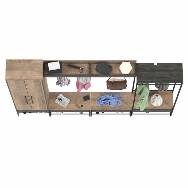 Набор мебели для прихожей из шести предметов Трувор цвет дуб гранж песочный/интра