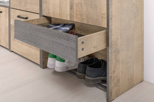 Набор мебели для прихожей из шести предметов Трувор цвет дуб гранж песочный/интра