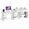 Двухтумбовый стол компьютерный МС-2 с ящиками и тумба-комод МК1200.4 Мори цвет белый