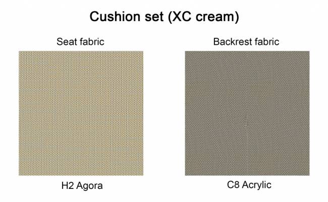 Модуль центральный с подушками Flap мокко, кремовый 1100х850х880 мм