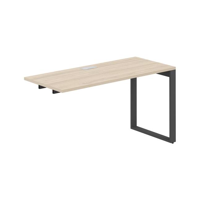 AG.182.AR.L.72.AN / Секция рабочей станции 1400х600х750 / профиль О-образный: 70х20 антрацит; лючок: серебро; столешница: акация равелло