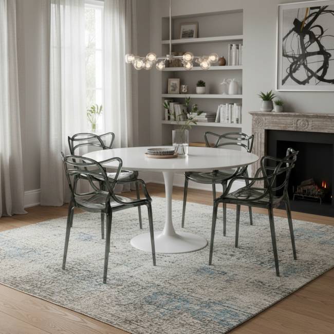 Стул Мастерс прозрачный серый