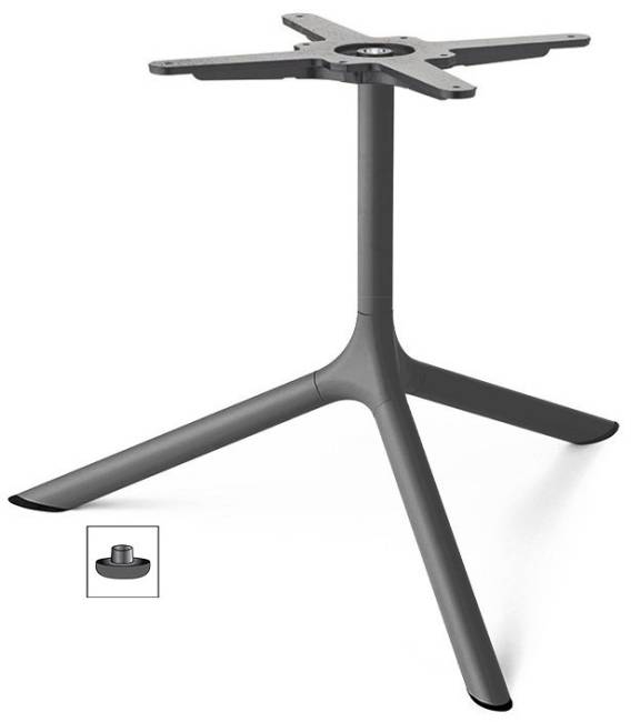 Столик ламинированный кофейный Tripe Maxi антрацит, зернистый Ø800х510 мм Столик ламинированный кофейный Tripe Maxi антрацит, зернистый Ø800х510 мм