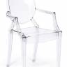 Кресло MEDALION (мод. 922) пластик, 56,5*53,2*92,5см, прозрачный (Комплект из 4 шт.) прозрачный пластик