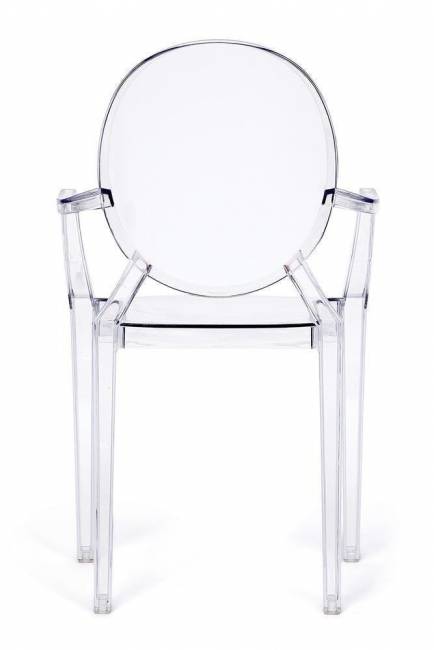 Кресло MEDALION (мод. 922) пластик, 56,5*53,2*92,5см, прозрачный (Комплект из 4 шт.) прозрачный пластик