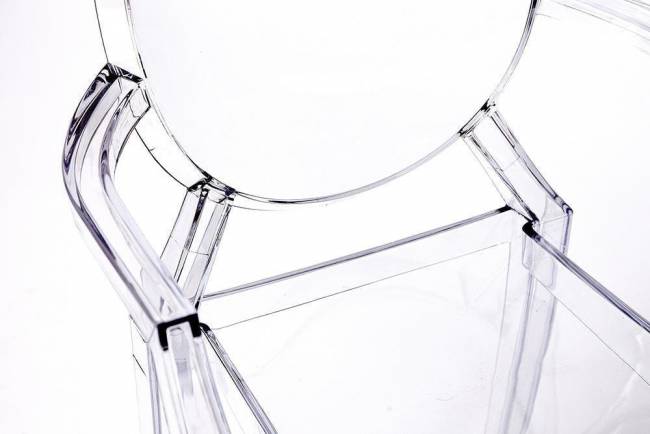 Кресло MEDALION (мод. 922) пластик, 56,5*53,2*92,5см, прозрачный (Комплект из 4 шт.) прозрачный пластик