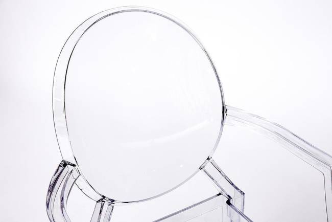 Кресло MEDALION (мод. 922) пластик, 56,5*53,2*92,5см, прозрачный (Комплект из 4 шт.) прозрачный пластик