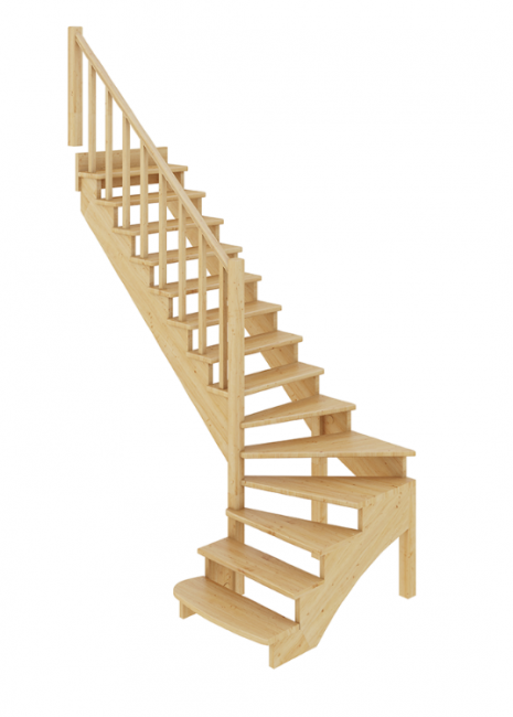 Деревянная лестница К-001м/1 Деревянная лестница К-001м/1