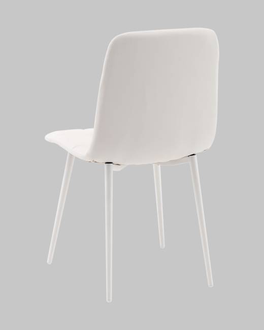 Стул Одди NEW экокожа белый белые ножки