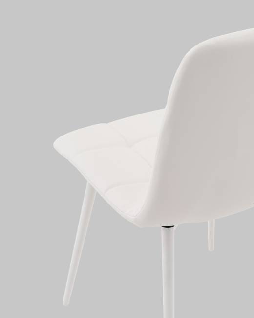 Стул Одди NEW экокожа белый белые ножки