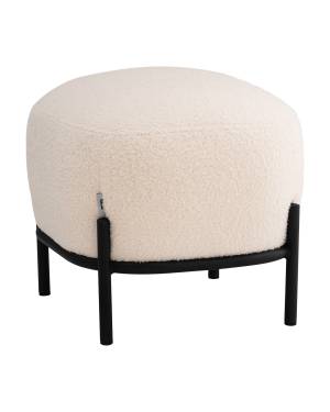 Пуф Стоун букле Fluffy молочный