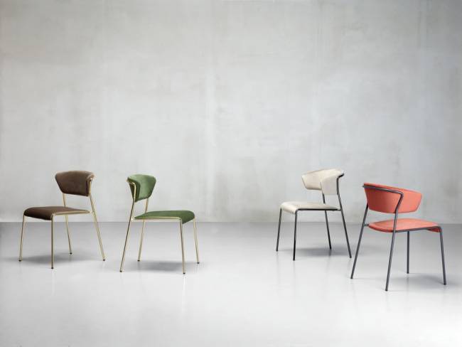 Стул с обивкой Lisa антрацит, слоновая кость 510х560х770 мм