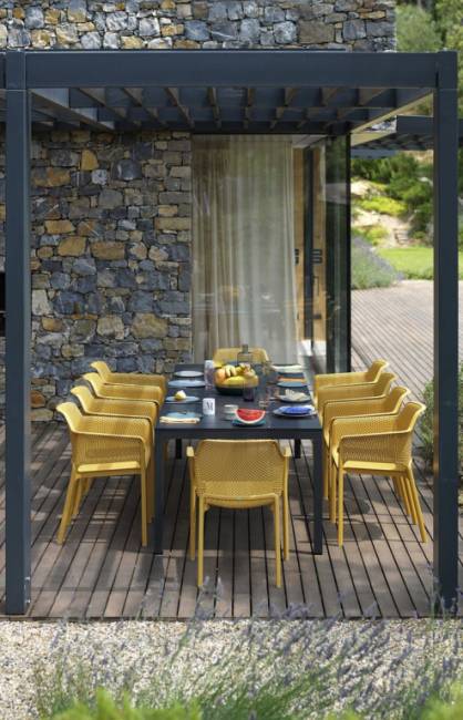 Стол металлический Rio Alu 210 Fix антрацит 2100х850х750 мм