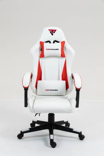 Кресло спортивное TopChairs Phantom бело-красный