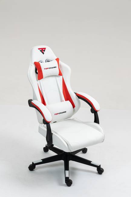 Кресло спортивное TopChairs Phantom бело-красный