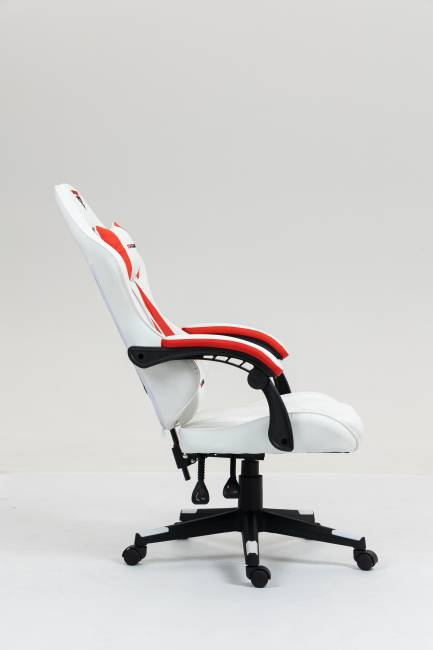 Кресло спортивное TopChairs Phantom бело-красный