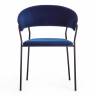 Кресло TURIN (mod. 0129571) / 1 шт. в упаковке темно-синий S108 (117 DARK BLUE)/черный металл/вельвет