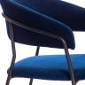 Кресло TURIN (mod. 0129571) / 1 шт. в упаковке темно-синий S108 (117 DARK BLUE)/черный металл/вельвет