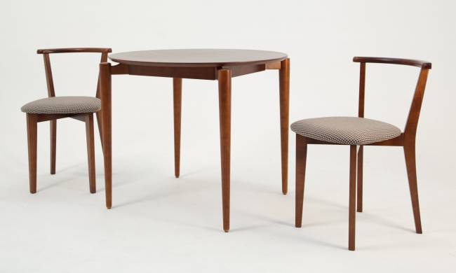 Стол Pawook К 90 орех со стульями Франк ПМ орех/гусиная лапка