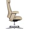 Кресло офисное / Йорк / York / слоновая кость кожа / алюминевая база