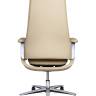 Кресло офисное / Йорк / York / слоновая кость кожа / алюминевая база