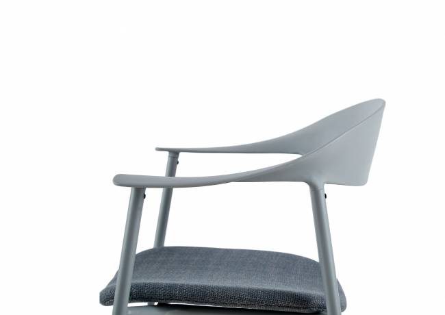 Стул Eila с подушкой пластик серый