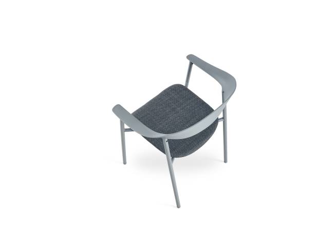 Стул Eila с подушкой пластик серый