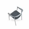 Стул Eila с подушкой пластик серый