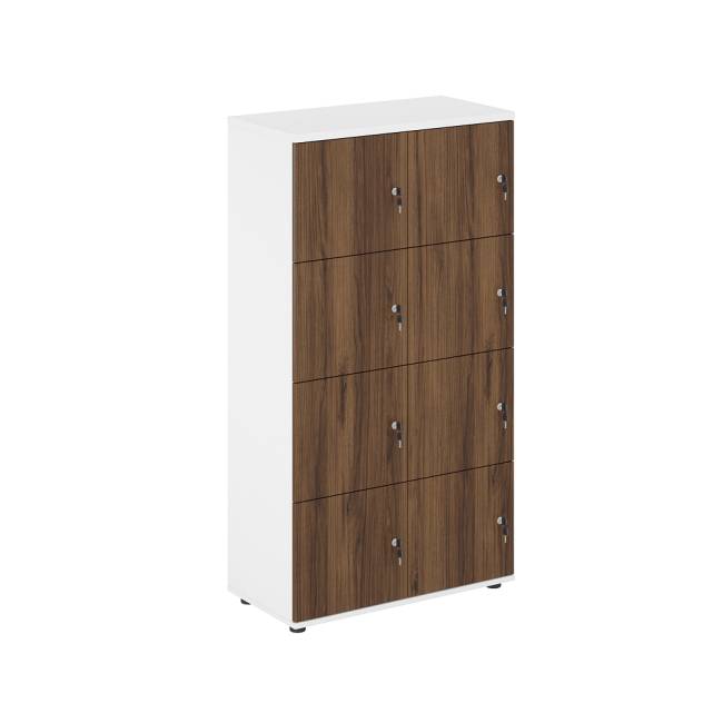 SG.819.WH.DM / Локер 8 ячеек 800х400х1483 / корпус: белый; фасады: дуб модена