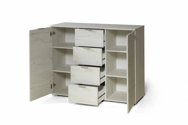 Комод НК-4 дуб крафт белый