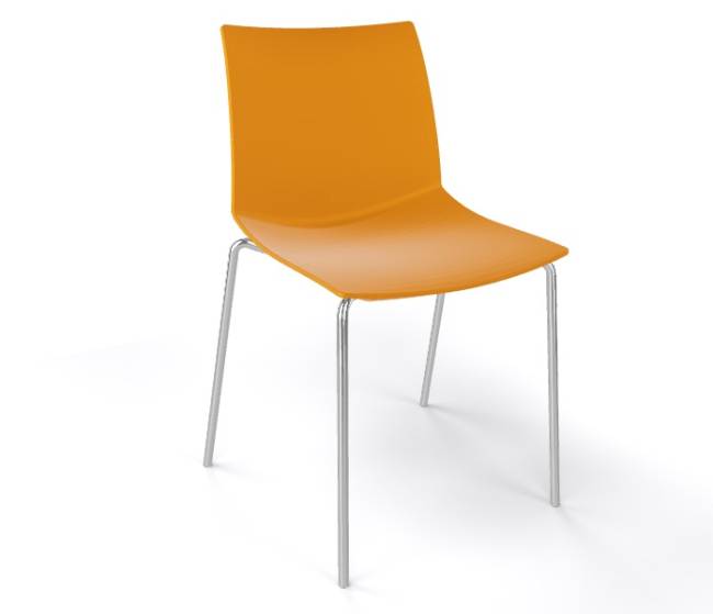 Стул пластиковый Kanvas NA горчичный 470х500х790 мм