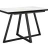 Стол DikLine SKF120 Керамика Cristal Onyx Bianco Polished/подстолье черное/опоры черные Стол DikLine SKF120 Керамика Cristal Onyx Bianco Polished/подстолье черное/опоры черные