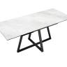 Стол DikLine SKF120 Керамика Cristal Onyx Bianco Polished/подстолье черное/опоры черные Стол DikLine SKF120 Керамика Cristal Onyx Bianco Polished/подстолье черное/опоры черные